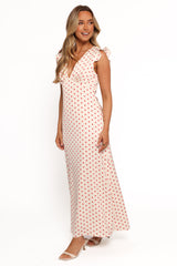 Bette Midi Dress - Red Polka Dot