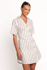 Hayes Mini Dress - Blue Stripe