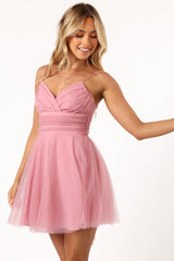 Kienna Tulle Mini Dress - Pink