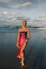 Mallory Strapless Maxi Dress - Sunset Cosmo