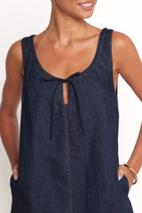 Azen Mini Dress - Dark Denim