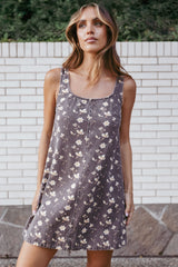 Abbott Mini Dress - Brown Floral