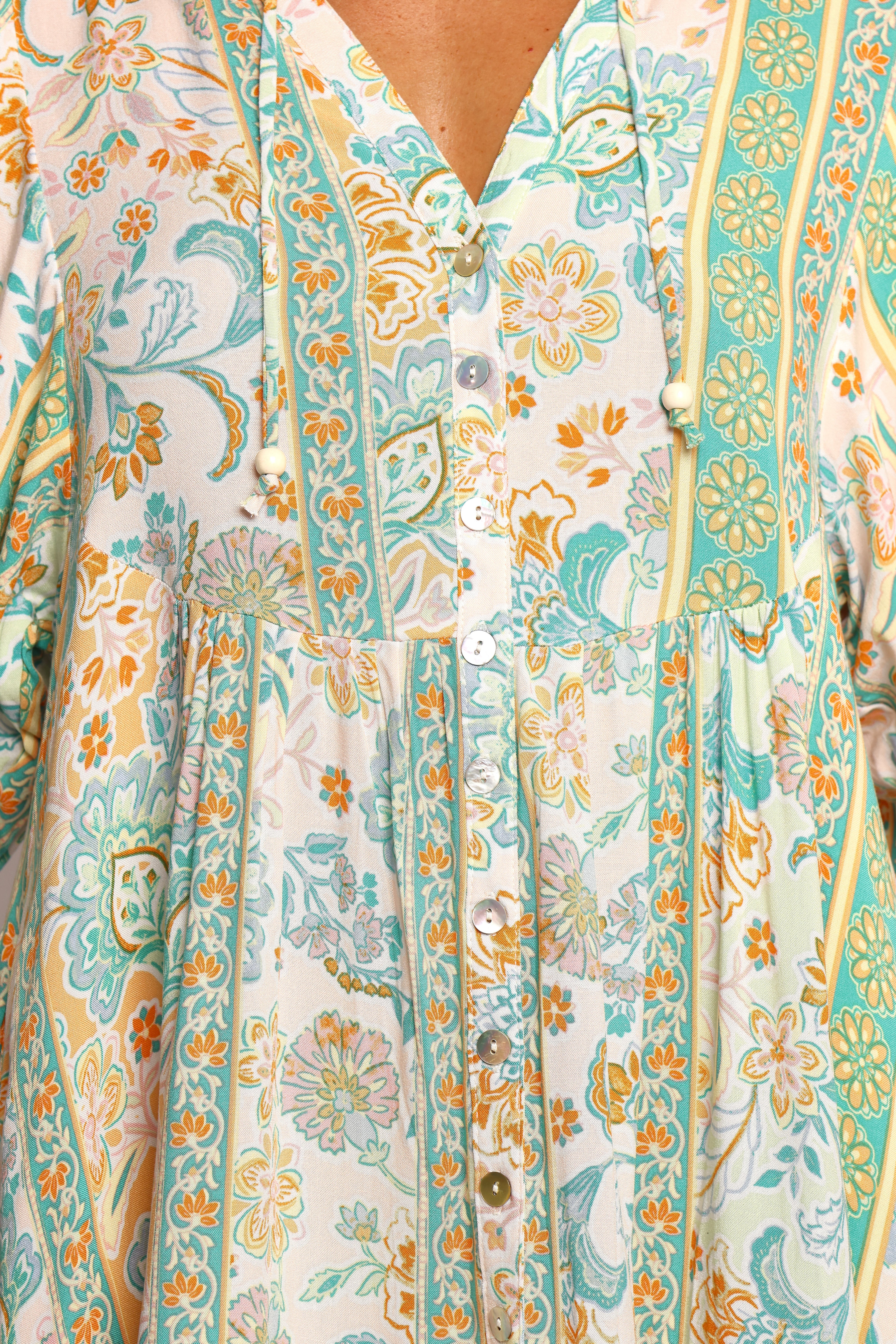 Arden Mini Dress - Green Multi