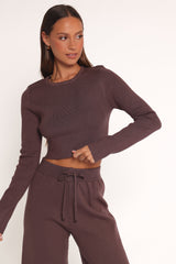 Ayers Long Sleeve Set - Chocolate Brown