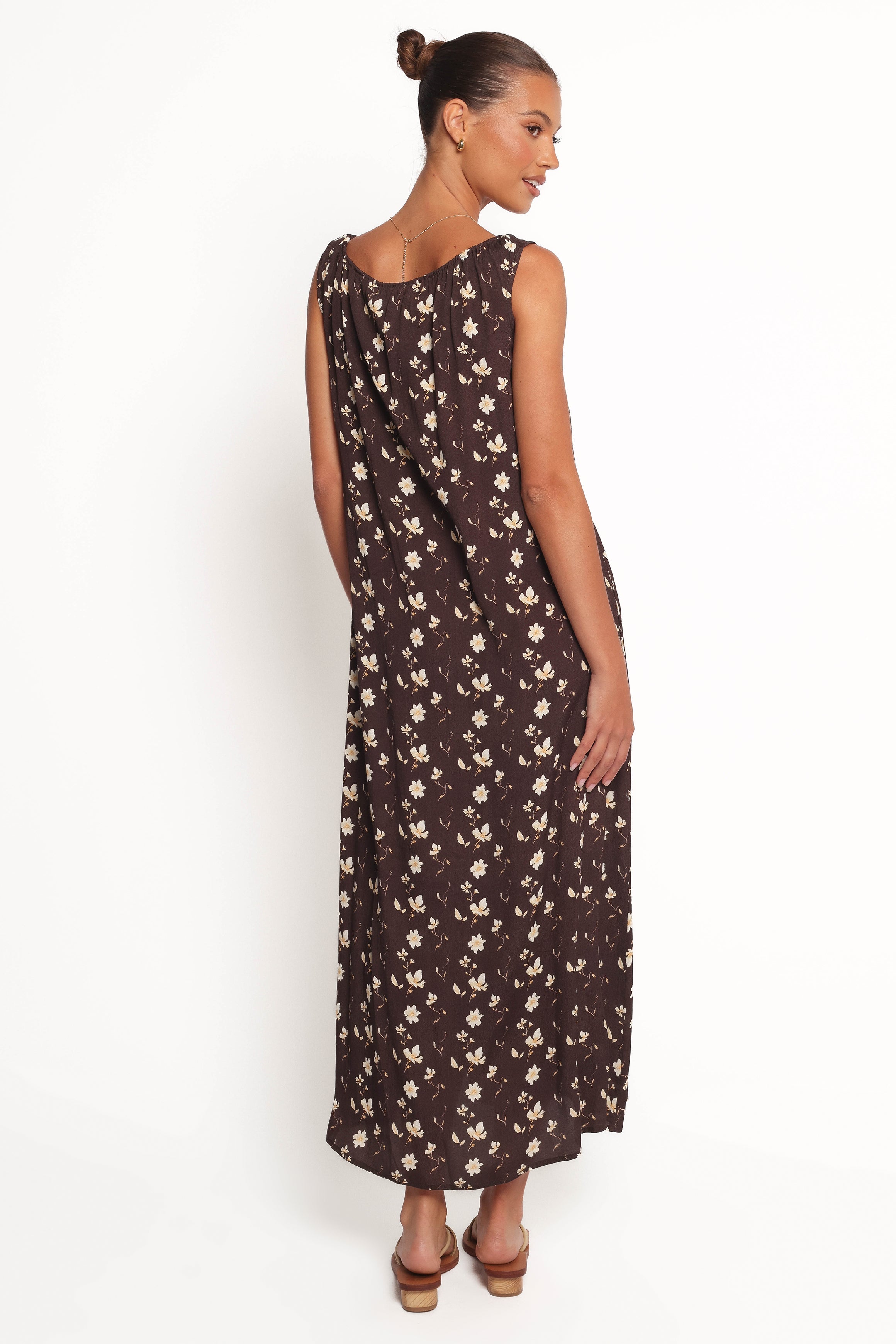 Bowman Maxi Dress - Brown Floral
