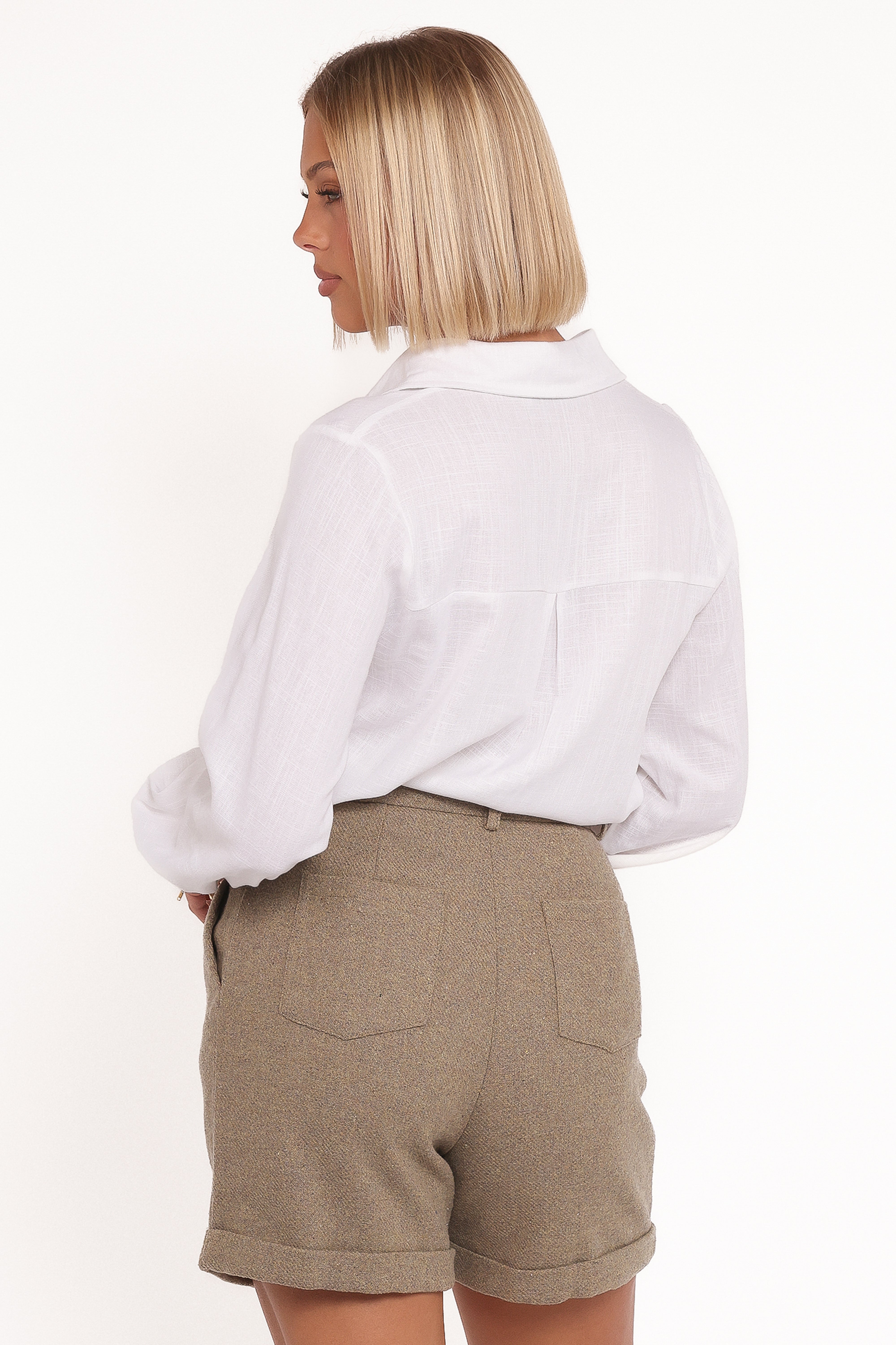 Denise Tailored Shorts - Taupe