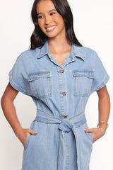 Griffin Shirt Maxi Dress - Denim