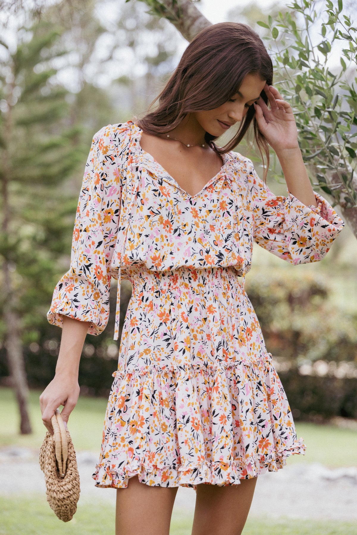 Kealan Dress - Pink Ditsy floral