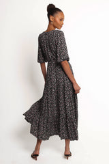 Kelda Dress - Black Rosebud Floral