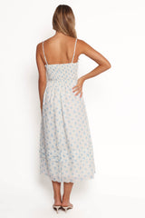 Lisette Midi Dress - Blue