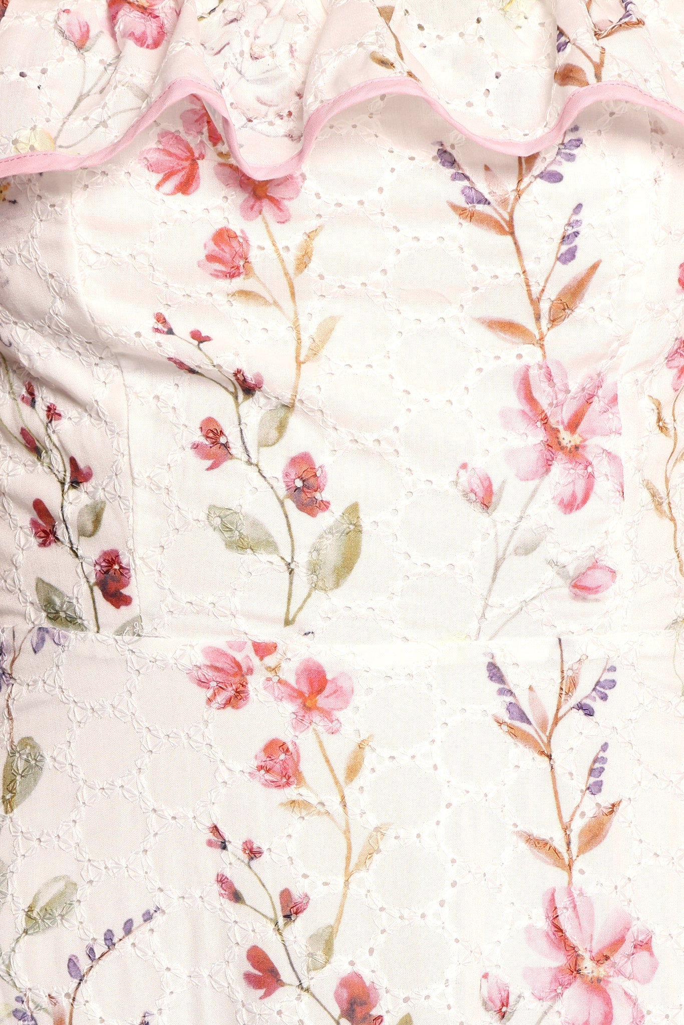 Lucille Maxi Dress - White Floral