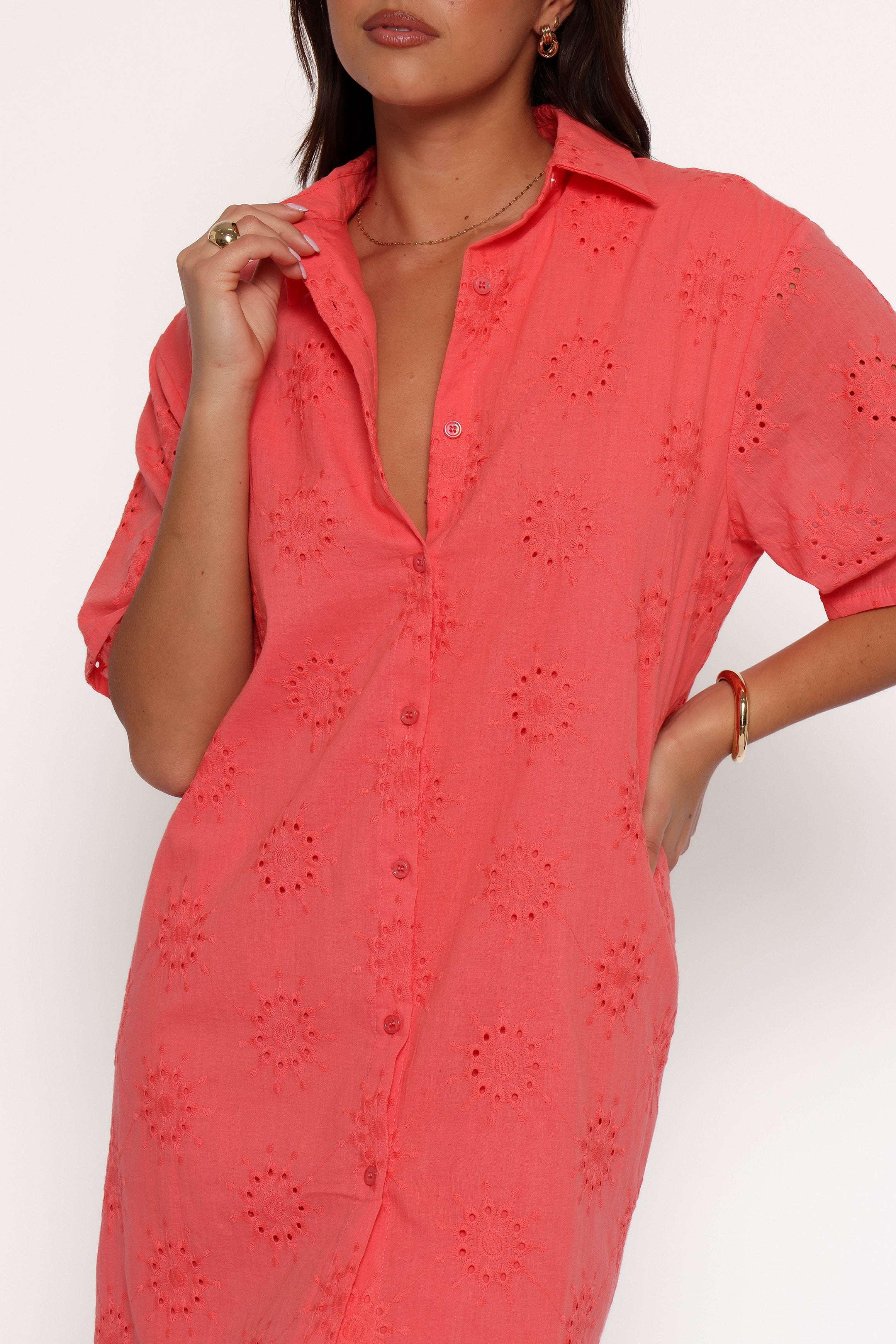 Norah Mini Dress - Coral