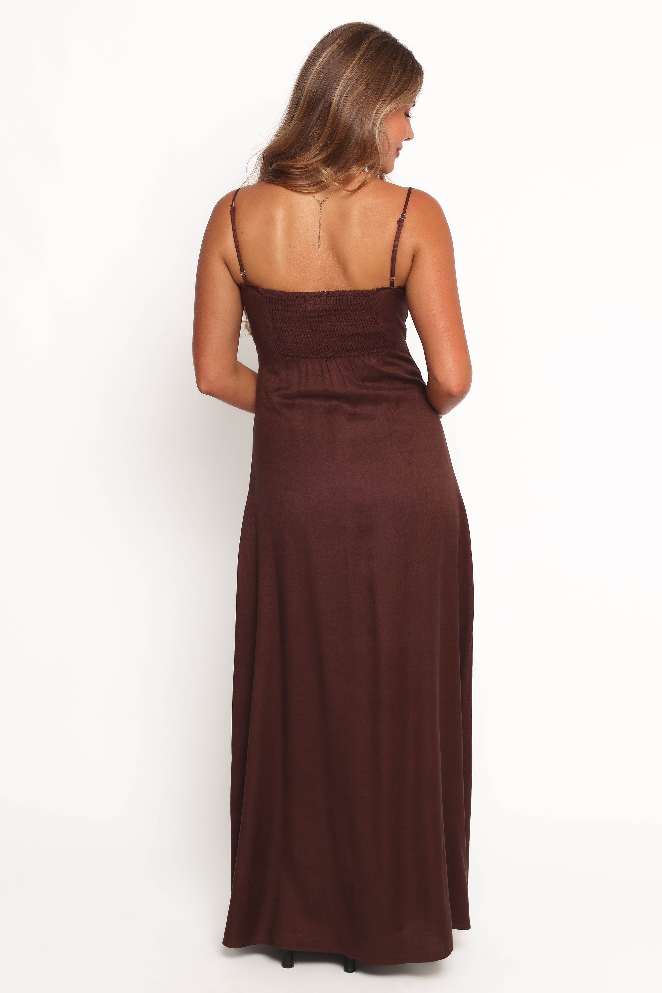Skylar Midi Dress - Brown