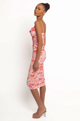 Tempest Midi Dress - Pink Floral