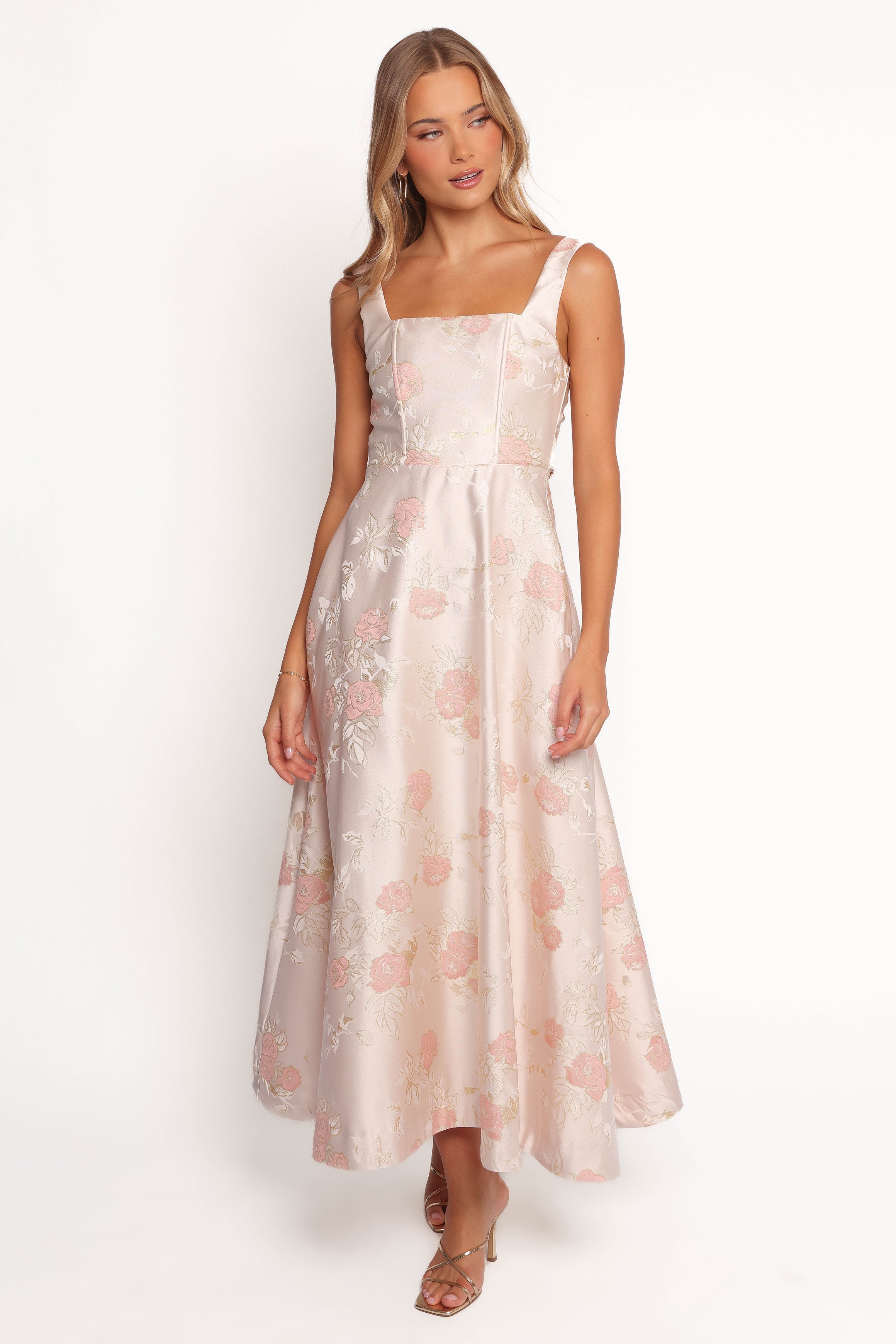 Zaria Midi Dress - Pink Floral