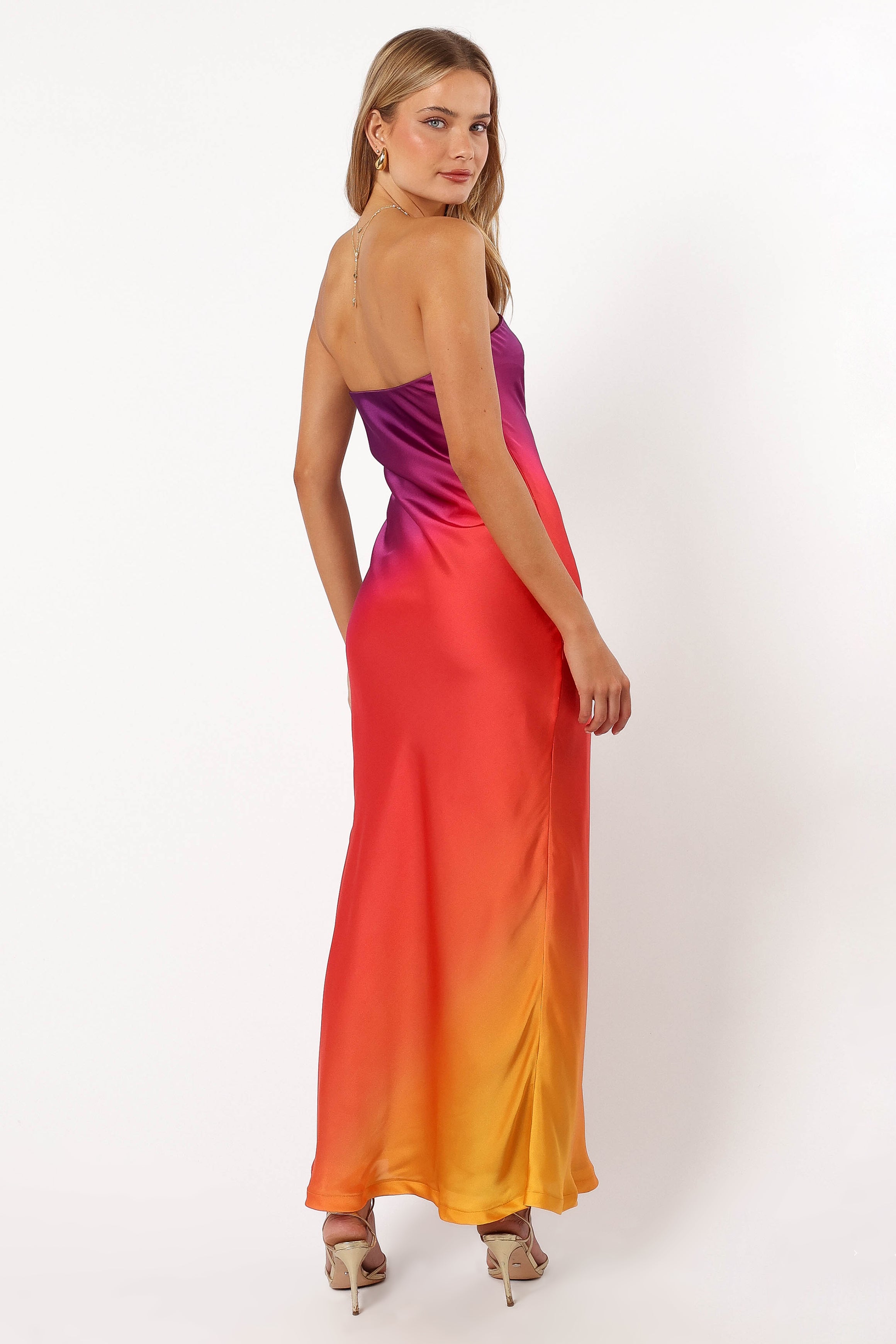 Mallory Strapless Maxi Dress - Sunset Cosmo