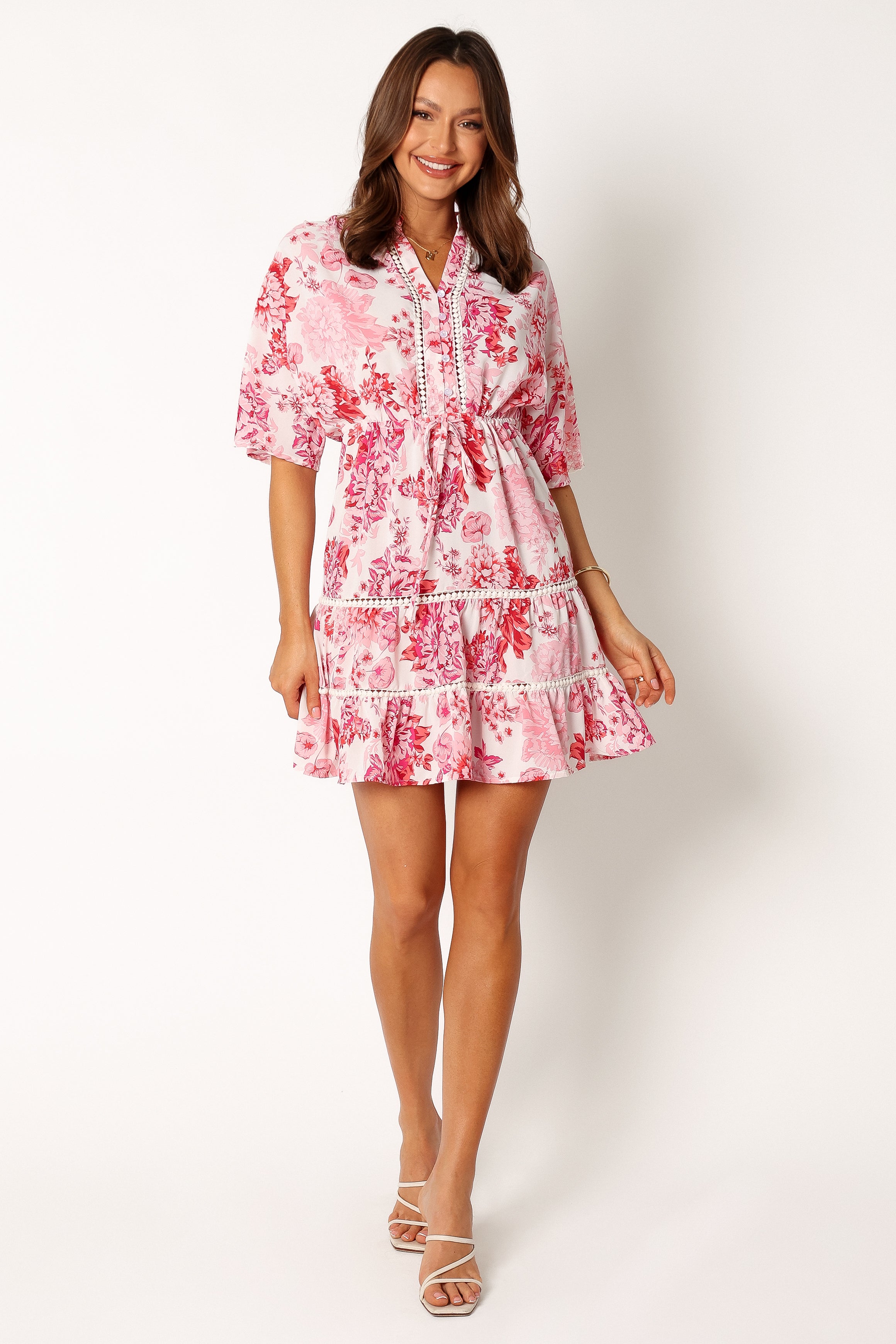 Sienna Long Sleeve Mini Dress - Pink