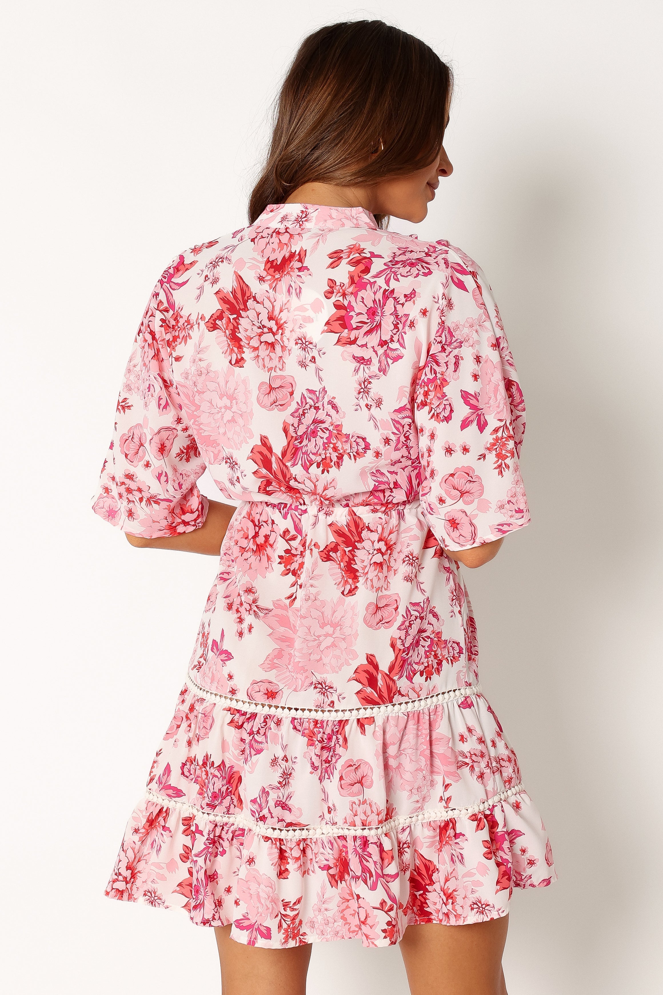 Sienna Long Sleeve Mini Dress - Pink