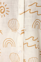 Tally Short Set - White Beige